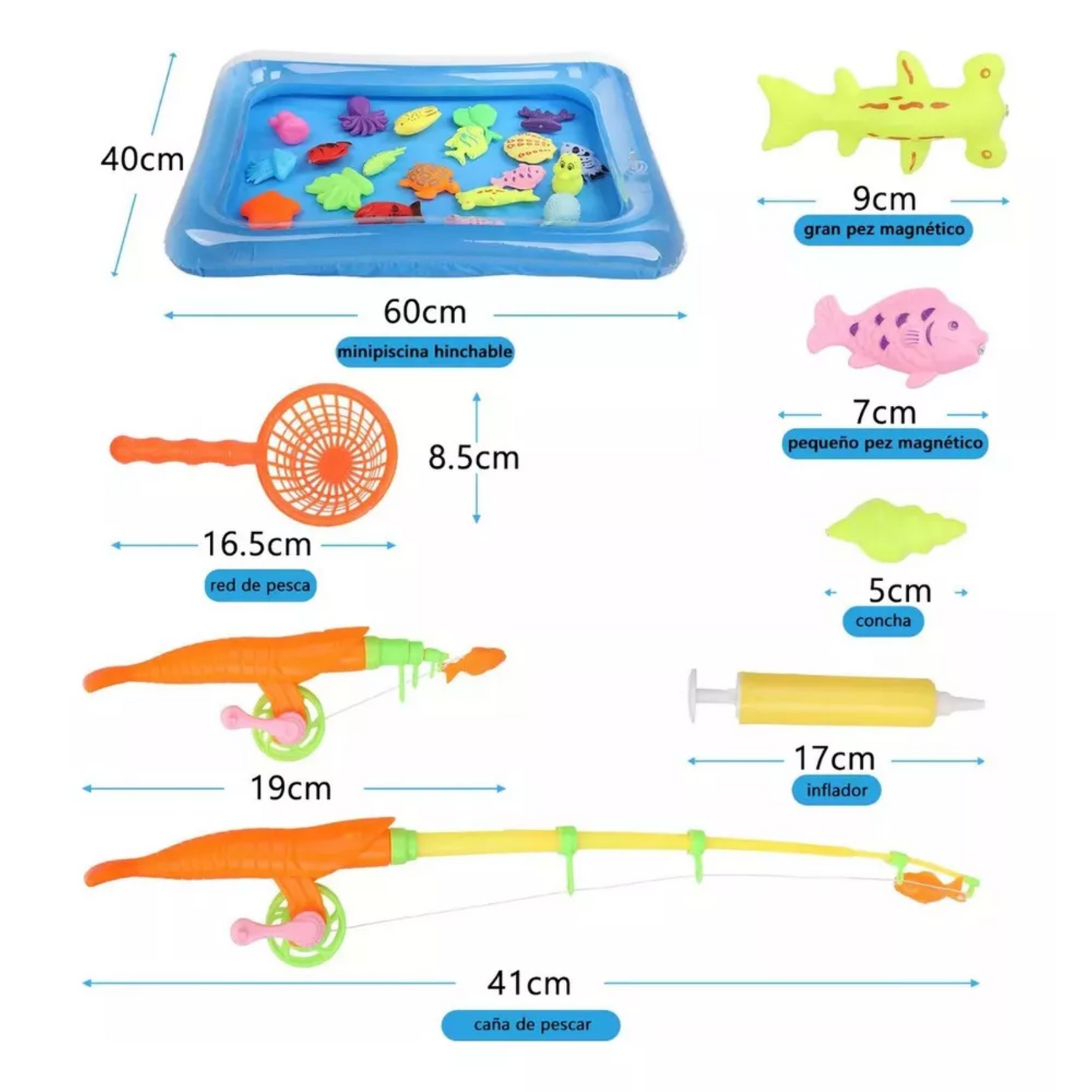 Juego Pesca Piscina Magnético Para Niño