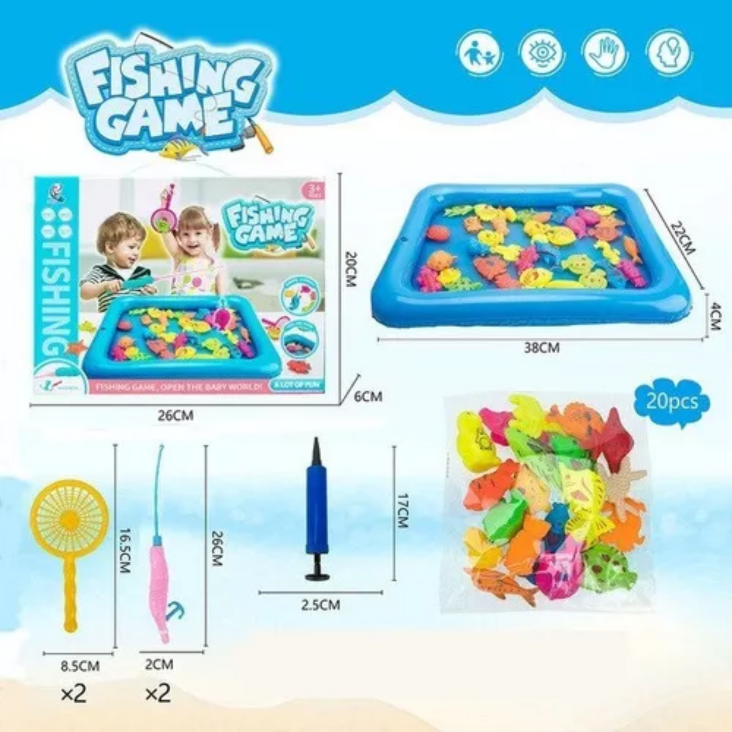 Juego Pesca Piscina Magnético Para Niño